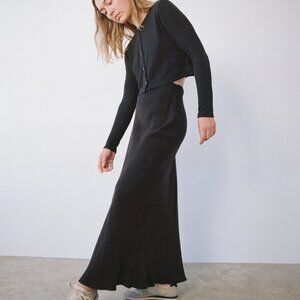 OZMA Harper Maxi Skirt – Black